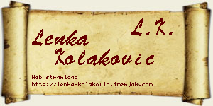 Lenka Kolaković vizit kartica